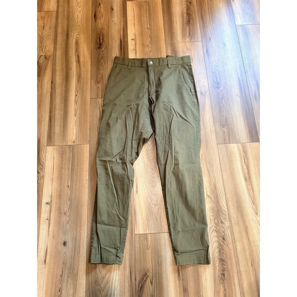 Fabletics‎ Men's Khaki Pants Army Green 28x32 Cotton Tapered Leg